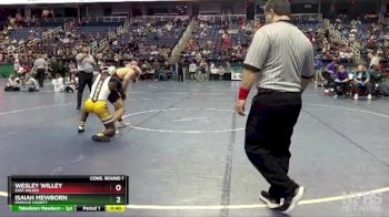 1A 150 lbs Cons. Round 1 - Wesley Willey, East Wilkes vs Isaiah Mewborn, Pamlico County