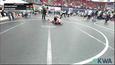 96-100 lbs Quarterfinal - Waylon Wright, Weatherford Youth Wrestling vs Kale Elledge, E3 Wrestling