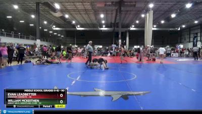 90 lbs Cons. Round 3 - William McKeithen, Great Neck Wrestling Club vs Evan Leadbetter, Hanover Hawkeye