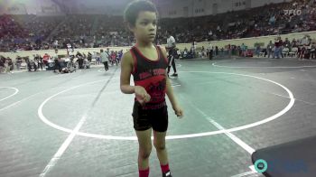 52 lbs Consi Of 32 #2 - Isiah Lee, Tulsa North Mabee Stampede vs Brock Villines, Weatherford Youth Wrestling