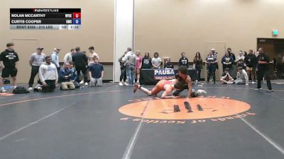 215 lbs Champ. Rd Of 32 - Nolan McCarthy, Wyoming Seminary vs Curtis Cooper, Grit Mat Club
