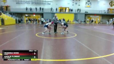 145 lbs Semifinal - Katelin Florent, Hillsboro vs McKenna Word, Banks