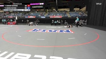 131 lbs Cons. Round 5 - 4 Sarah Savidge, Life vs 8 Devin Patton, William Penn