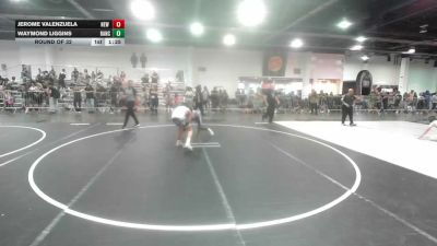 132 lbs Round Of 32 - Jerome Valenzuela, New Mexico Outlaws vs Waymond Liggins, Rancho Bernardo WC