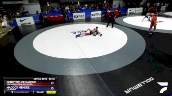 58-63 lbs Champ. Round 1 - Christopher Barone, World Team Training Center vs Maddox Mendez, California