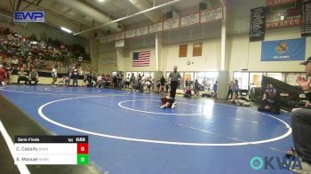 46 lbs Semifinal - Caulyer Cassity, Barnsdall Youth Wrestling vs Stetson Manuel, Newkirk Takedown Club