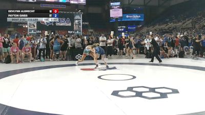 115 lbs Cons. Sub-quarters - Devlynn Albrecht, Wisconsin vs Payton Gines, Utah
