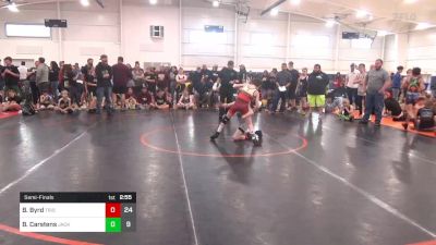 75 lbs Semifinal - Braylin Byrd, Tristate Elite vs Braedyn Carstens, Jacket Wrestling Club