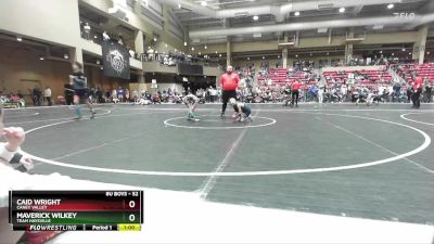 52 lbs Cons. Round 4 - Caid Wright, Caney Valley vs Maverick Wilkey, Team Haysville