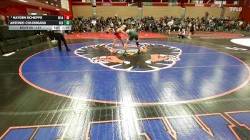 157 lbs Champ. Round 1 - Hayden Schepps, Redwood -Larkspur vs Antonio Colombana, Dela Salle