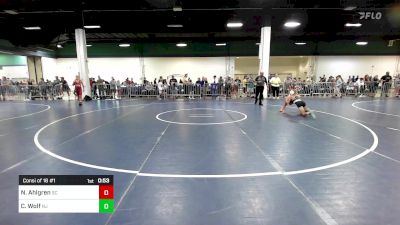 100 lbs Consi Of 16 #1 - Nathan Ahlgren, SC vs Chris Wolf, NJ