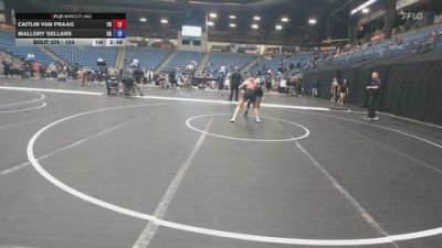 124 lbs 1st Place Match - Mallory Sellars, Carl Albert vs Caitlin Van Praag, Friends University