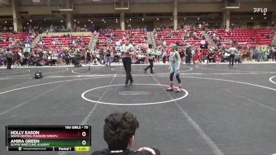 75 lbs Quarterfinal - Holly Eason, South Central Punisher Wrestli vs Amira Green, SlyFox Wrestling Academy