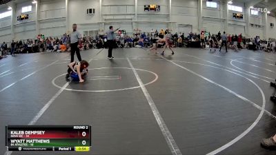 72 lbs Round 2 (8 Team) - Kaleb Dempsey, NOVA WC vs Wyatt Matthews, 84 Athletes