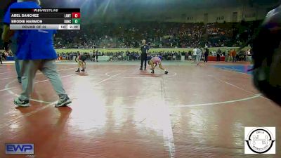 80 lbs Round Of 32 - Abel Sanchez, Lawton IKE vs Brodie Harmon, Duncan Middle School