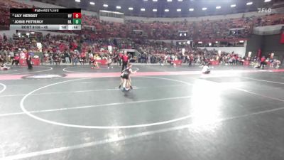 45 lbs Quarterfinal - Josie Fetterly, Gillett/Suring vs Lily Herbst, Winneconne Youth