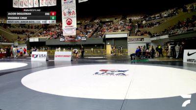 Junior Boys - 120 lbs Champ. Round 2 - Troy Montero, Sunkist Kids Monster Garage vs Aidan Jeong, Castro Valley High School Wrestling