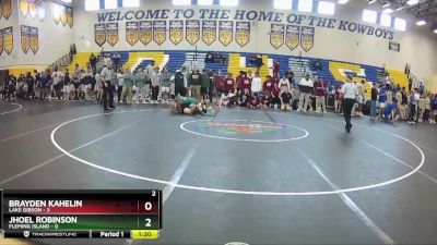 220 lbs Finals (8 Team) - Jhoel Robinson, Fleming Island vs Brayden Kahelin, Lake Gibson