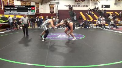 285 lbs Quarterfinal - Cael Mielnik, Blair Academy vs Alex Taylor, Mount Vernon