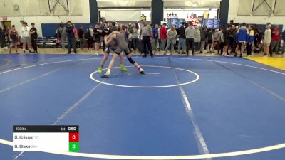 130 lbs Consy 2 - Gabriel Krieger, St. Paris Graham - OH vs Gavin Blake, Oak Glen