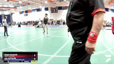 150 lbs Cons. Round 3 - Ian Mathuse, Powhatan Youth Wrestling Club vs Ryan Mazhari, Liberty Mat Club