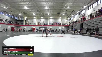 125 lbs Champ. Round 2 - Treyton Ackman, Upper Iowa vs Ricky Springs, Newberry