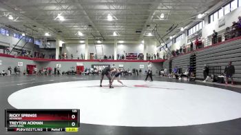 125 lbs Champ. Round 2 - Treyton Ackman, Upper Iowa vs Ricky Springs, Newberry