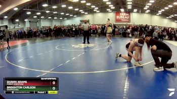 132 lbs Quarterfinal - Shawn Adams, Forest Wrestling vs Breighton Carlson, Unaffiliated