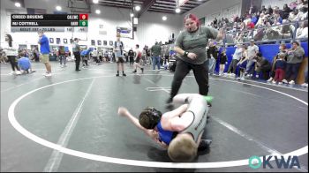 70 lbs Rr Rnd 1 - Creed Bruens, Carl Albert vs MJ Cottrell, Harrah Little League Wrestling
