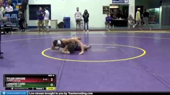 149 lbs Cons. Round 2 - Tyler Difiore, Luther College vs Landon Card, Cornell College