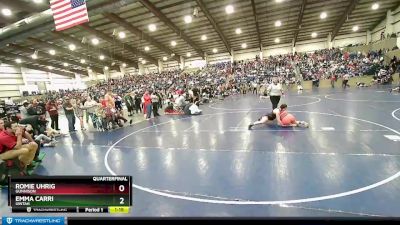 145 lbs Quarterfinal - Romie Uhrig, Gunnison vs Emma Carri, Uintah