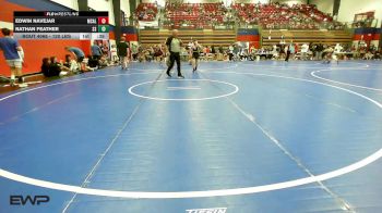 120 lbs Consi Of 4 - Edwin Navejar, Mcalester HS vs Nathan Feather, Sand Springs HS