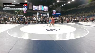 285 lbs Cons. Sub-rd Of 32 - Carter Johnson, North Dakota vs Tyce Cole, Florida