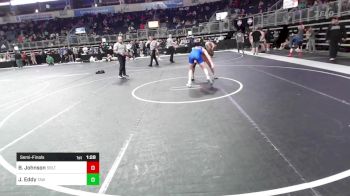 133 lbs Semifinal - Brett Johnson, Sebolt Wrestling Academy vs Jaydon Eddy, Team Action