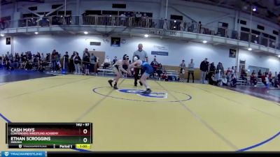 97 lbs Champ. Round 2 - Cash Mays, Contenders Wrestling Academy vs Ethan Scroggins, Indiana