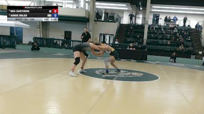 180 lbs Semifinal - Abbie Miles, Northern Michigan University vs Mia Gaetjens, Adrian College