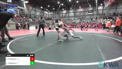 67 lbs Rr Rnd 3 - Emmitt Pinkston, Catoosa Youth Wrestling vs Lorenzo Hawkins, Tulsa Blue T Panthers