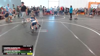 55 lbs Cons. Round 4 - Morrow Betterton, Eastside Youth Wrestling vs Cooper Kleinfelter, Eastside Youth Wrestling