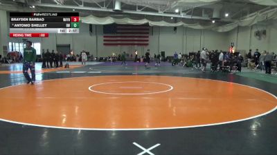 141 lbs Champ. Round 1 - Brayden Barbao, Waynesburg vs Antonio Shelley, Baldwin Wallace