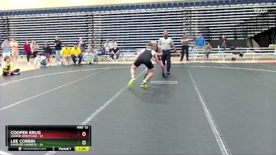 130 lbs Round 5 (10 Team) - Lee Corbin, Hanover Hawkeye vs Cooper Krug, Legend Wrestling