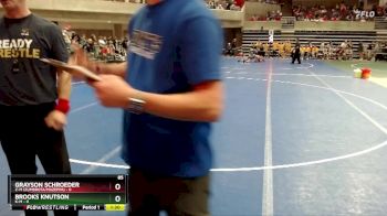 85 lbs Finals (8 Team) - Grayson Schroeder, Z-M (Zumbrota/Mazeppa) vs Brooks Knutson, K-M