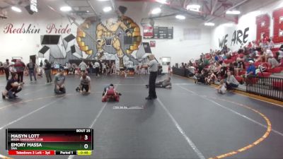 75-80 lbs Round 3 - Emory Massa, SWA vs Maisyn Lott, Bison Takedown Club