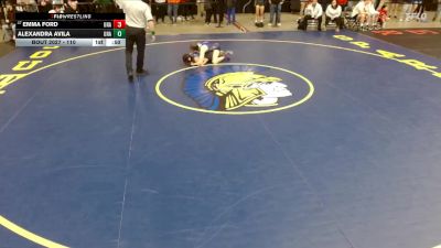 110 lbs Champ. Round 1 - Emma Ford, Unattached vs Alexandra Avila, Unattached