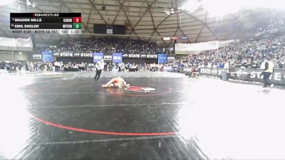 Boys 4A 157 lbs Champ. Round 1 - Emil Engler, West Valley (Yakima) vs Braden Mills, Kamiakin