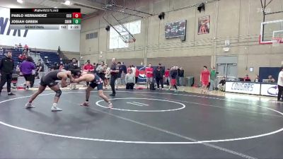 184 lbs Semifinal - Josiah Green, Southern Oregon vs Pablo Hernandez, Clackamas Community College