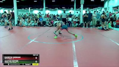 84 lbs Round 3 (4 Team) - Easton Boyer, Xtreme Team White vs Kamdyn Weiman, PA Alliance