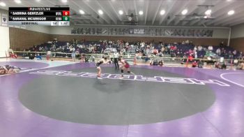 115 lbs Semifinal - Saraval McGregor, Kelly Walsh vs Sabrina Gentzler, Worland