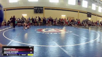 63 lbs Cons. Round 1 - Beckett Pola, Midwest Xtreme Wrestling vs Giovani Smithers, Hobart Wrestling Club