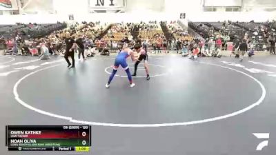 120 lbs Cons. Round 2 - Noah Oliva, Long Beach Gladiators Wrestling vs Owen Kathke, Unattached