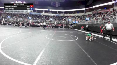 49.5-53.9 lbs Quarterfinal - Isabelle Wirth, Slyfox Wrestling Academy vs Lyla Stone, Young Viking Warriors